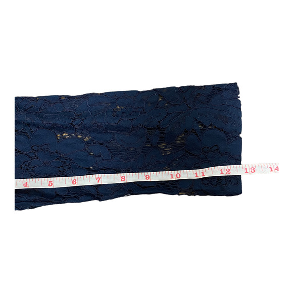 Abercrombie & Fitch Navy Blue Lace Long Sleeve A-Line Dress Size Small - Picture 10 of 14